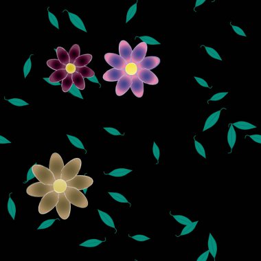 Çiçeksel süs vektör deseni. Kusursuz tasarım dokusu.