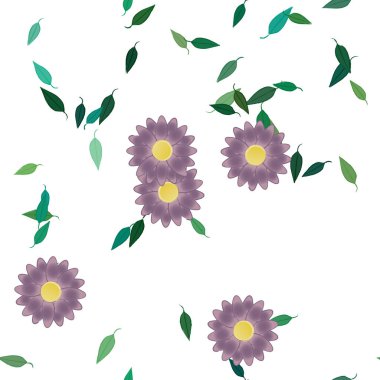 Çiçeksel süs vektör deseni. Kusursuz tasarım dokusu.