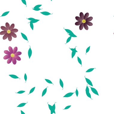 Çiçeksel süs vektör deseni. Kusursuz tasarım dokusu.