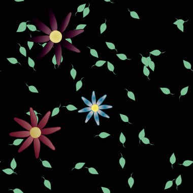 Çiçeksel süs vektör deseni. Kusursuz tasarım dokusu.