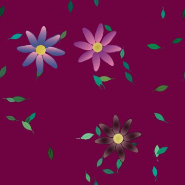 Çiçeksel süs vektör deseni. Kusursuz tasarım dokusu.