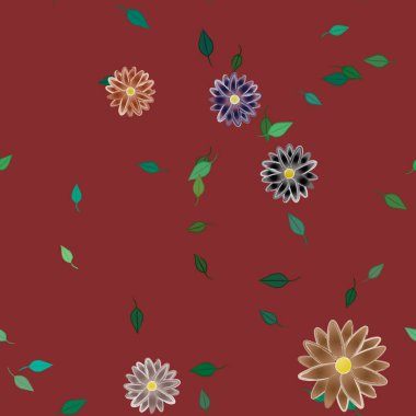 Çiçeksel süs vektör deseni. Kusursuz tasarım dokusu.