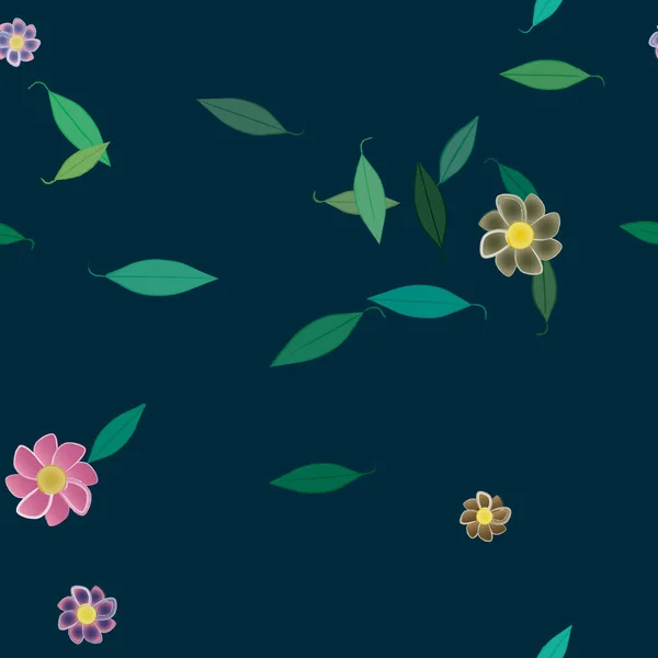 Patrón Vectorial Ornamental Floral Textura Diseño Sin Costuras — Archivo Imágenes Vectoriales