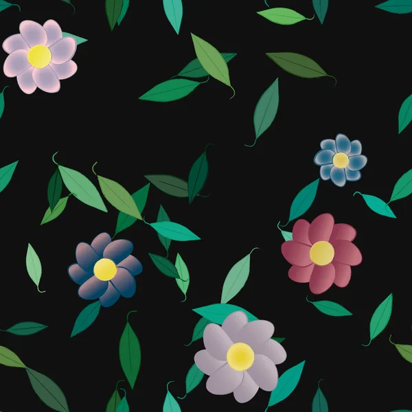 Patrón Vectorial Ornamental Floral Textura Diseño Sin Costuras — Archivo Imágenes Vectoriales