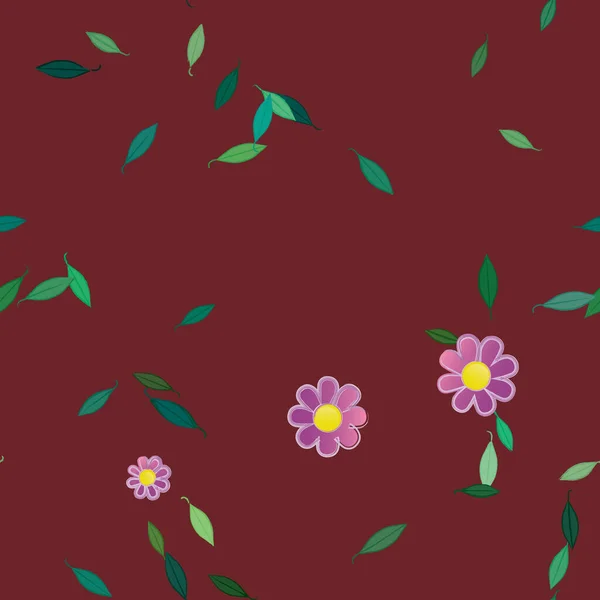 Fleurs Motif Sans Couture Illustration Vectorielle — Image vectorielle