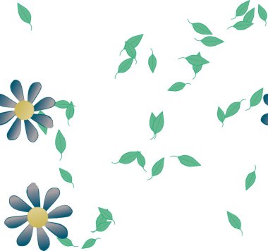 Çiçekler pürüzsüz desen, vektör çizimi