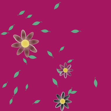 Çiçekler pürüzsüz desen, vektör çizimi