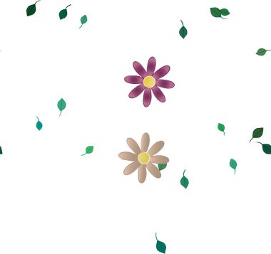 Çiçekler pürüzsüz desen, vektör çizimi