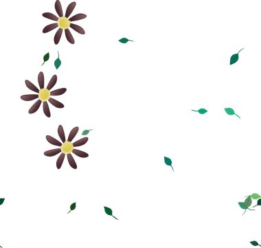 Çiçekler pürüzsüz desen, vektör çizimi