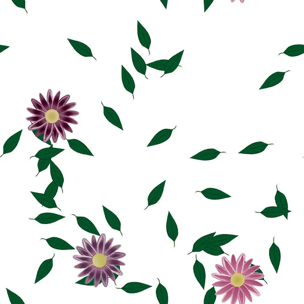 Fleurs Motif Sans Couture Illustration Vectorielle — Image vectorielle