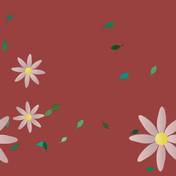 Fleurs Motif Sans Couture Illustration Vectorielle — Image vectorielle