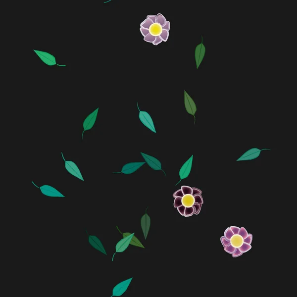 Fleurs Motif Sans Couture Illustration Vectorielle — Image vectorielle