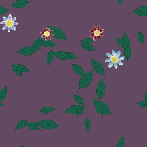 Fleurs Motif Sans Couture Illustration Vectorielle — Image vectorielle