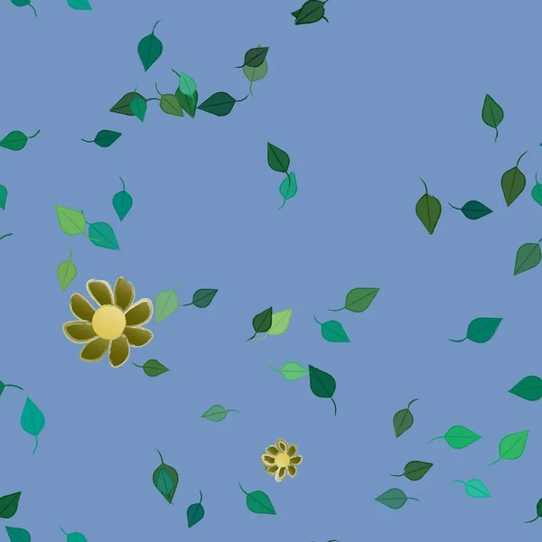 Flores Patrón Sin Costura Vector Ilustración — Archivo Imágenes Vectoriales