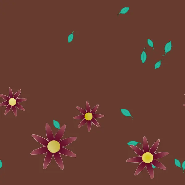 Flores Patrón Sin Costura Vector Ilustración — Vector de stock