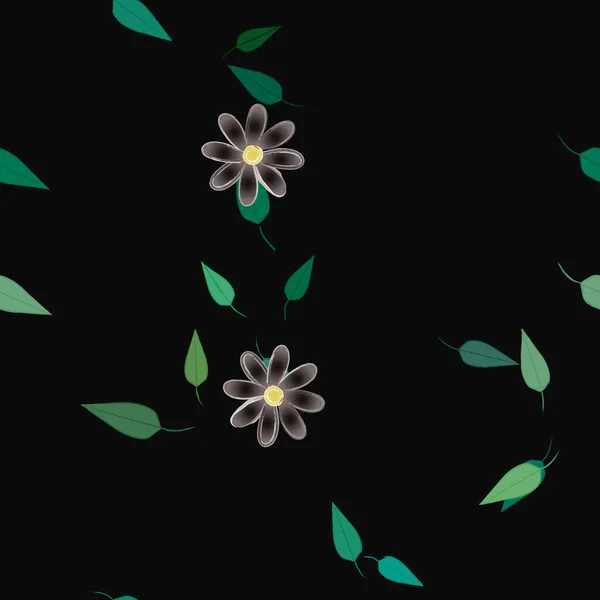 Fleurs Motif Sans Couture Illustration Vectorielle — Image vectorielle