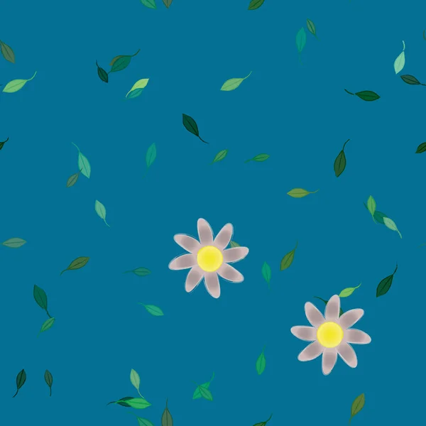 Flowers Seamless Pattern Vector Illustration — Stock Vector