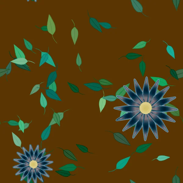 Fleurs Motif Sans Couture Illustration Vectorielle — Image vectorielle