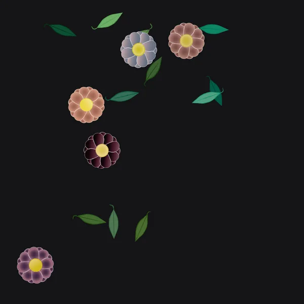 Fleurs Motif Sans Couture Illustration Vectorielle — Image vectorielle