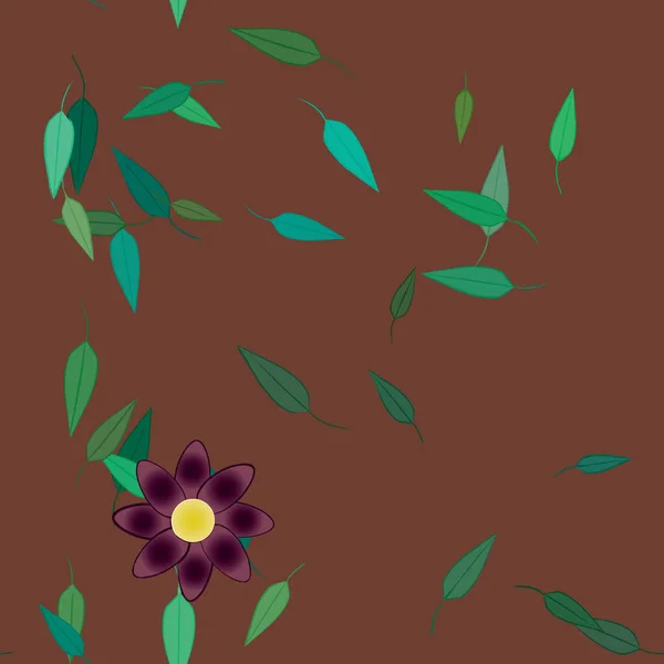 Blommor Sömlös Mönster Vektor Illustration — Stock vektor