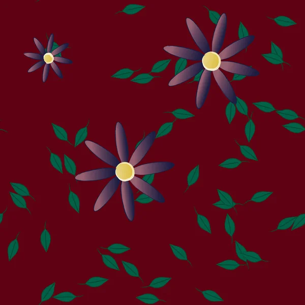 Fleurs Motif Sans Couture Illustration Vectorielle — Image vectorielle