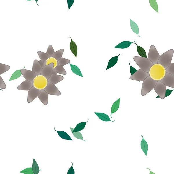 Fleurs Motif Sans Couture Illustration Vectorielle — Image vectorielle