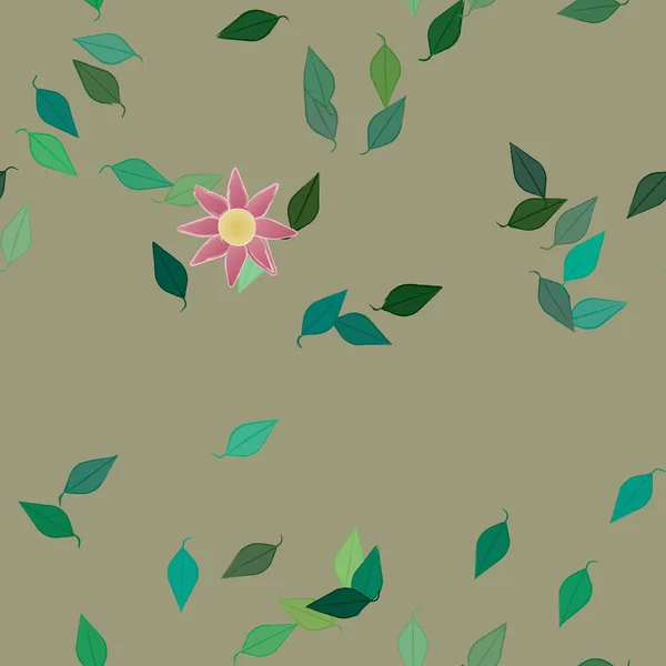 Fleurs Motif Sans Couture Illustration Vectorielle — Image vectorielle