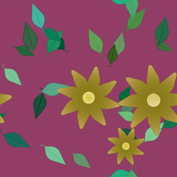 Цветы Плавный Узор Векторная Иллюстрация — стоковый вектор