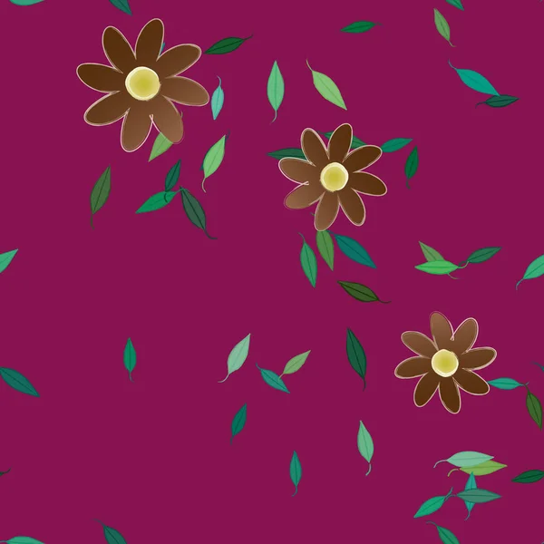 Fleurs Motif Sans Couture Illustration Vectorielle — Image vectorielle