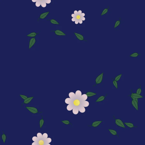 Blommor Sömlös Mönster Vektor Illustration — Stock vektor