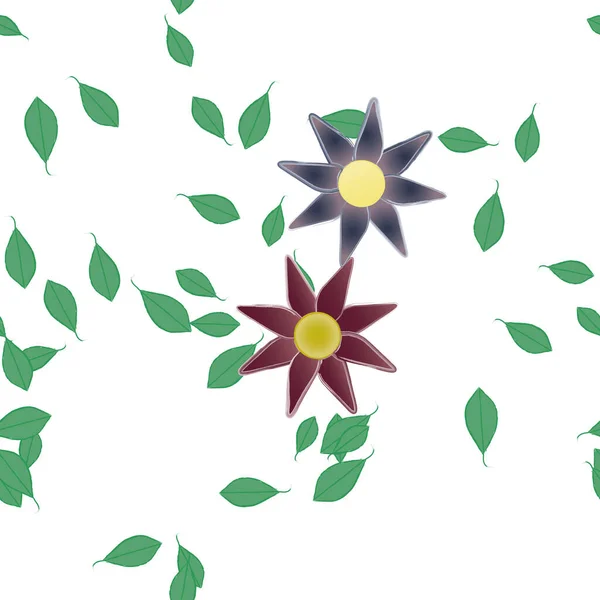 Fleurs Motif Sans Couture Illustration Vectorielle — Image vectorielle