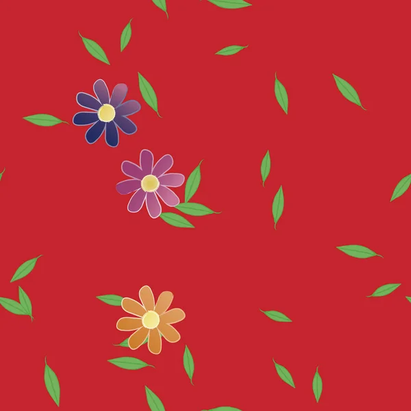 Fleurs Motif Sans Couture Illustration Vectorielle — Image vectorielle