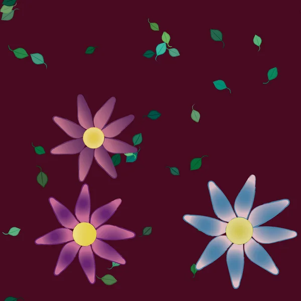 Fleurs Motif Sans Couture Illustration Vectorielle — Image vectorielle