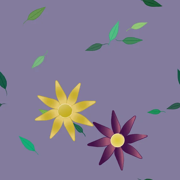 Flores Patrón Sin Costura Vector Ilustración — Vector de stock