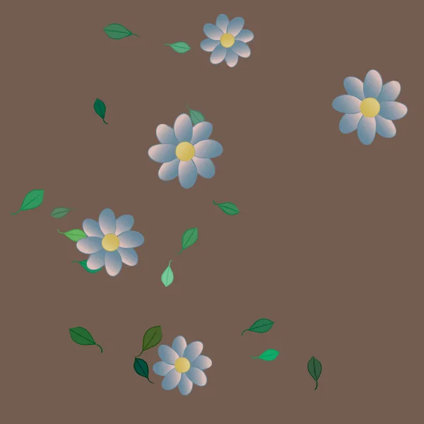 Bloemen Naadloos Patroon Vector Illustratie — Stockvector