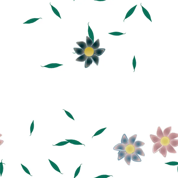 花のシームレスなパターンベクトル図 — ストックベクタ