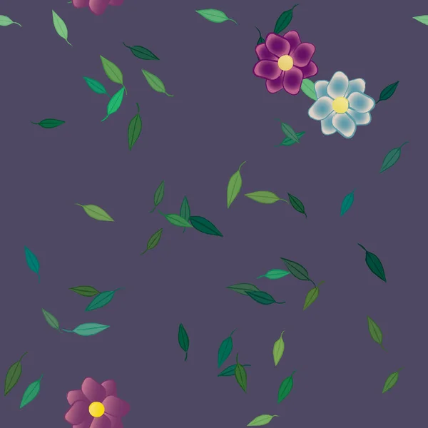 Fleurs Motif Sans Couture Illustration Vectorielle — Image vectorielle