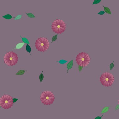 Çiçekler pürüzsüz desen, vektör çizimi
