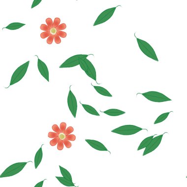 Çiçekler pürüzsüz desen, vektör çizimi