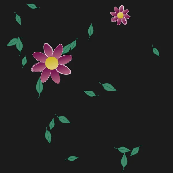 Fleurs Motif Sans Couture Illustration Vectorielle — Image vectorielle