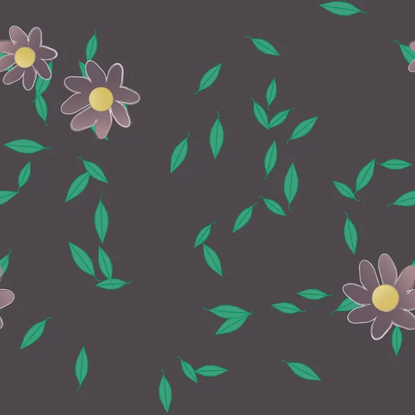 Flores Patrón Sin Costura Vector Ilustración — Vector de stock