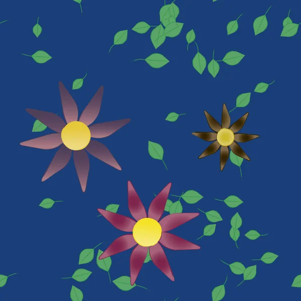 Sømløst Blomster Vektorillustrasjon – stockvektor