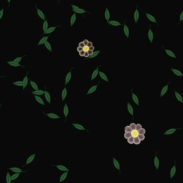 Квіти Безшовний Візерунок Векторні Ілюстрації — стоковий вектор
