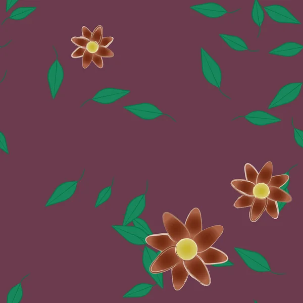 Fleurs Motif Sans Couture Illustration Vectorielle — Image vectorielle