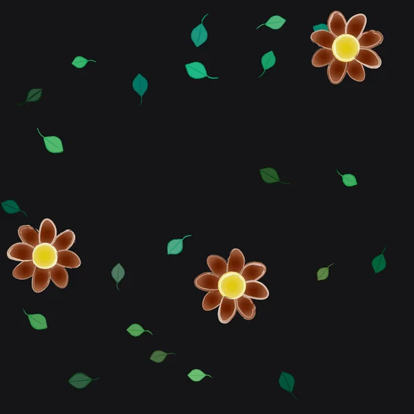 Fleurs Motif Sans Couture Illustration Vectorielle — Image vectorielle