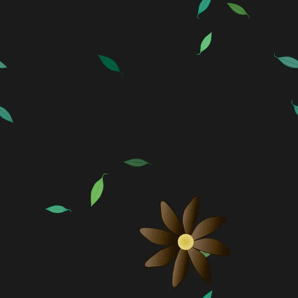 Fleurs Motif Sans Couture Illustration Vectorielle — Image vectorielle