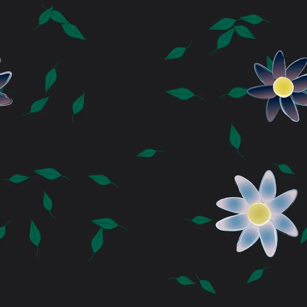 Fleurs Motif Sans Couture Illustration Vectorielle — Image vectorielle