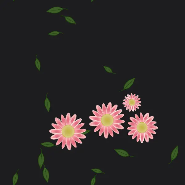 Flowers Seamless Pattern Vector Illustration — Stock Vector