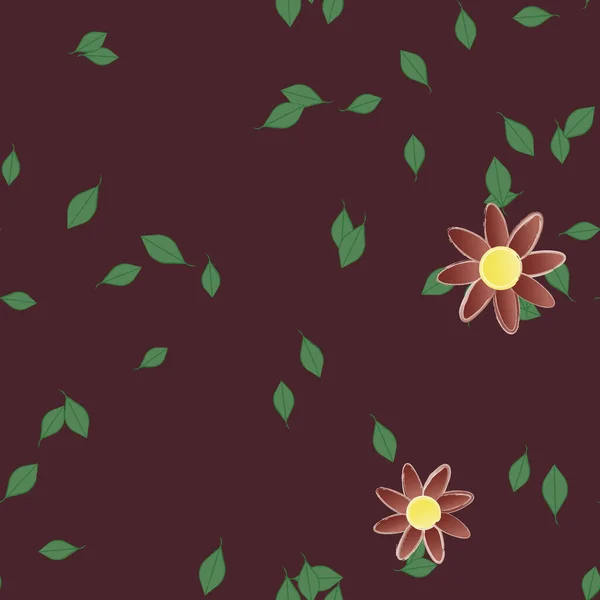 Fleurs Motif Sans Couture Illustration Vectorielle — Image vectorielle