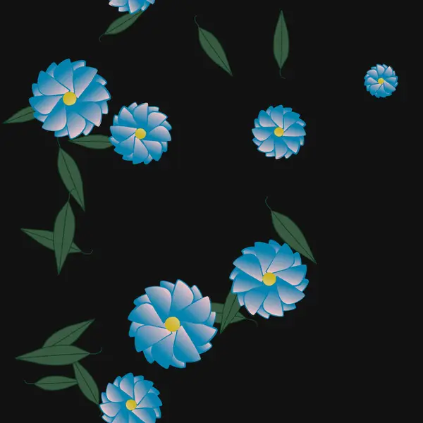 Fleurs Motif Sans Couture Illustration Vectorielle — Image vectorielle